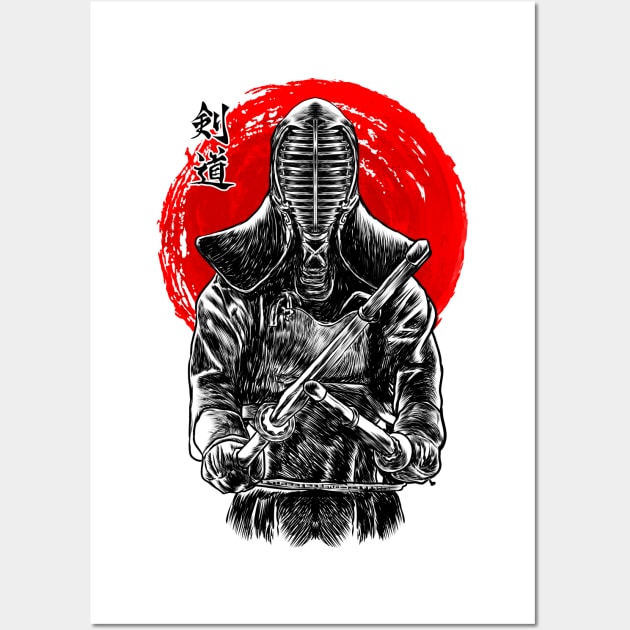 Nito Ryu Kendo: The Art of Dual Blades Wall Art by Holymayo Tee